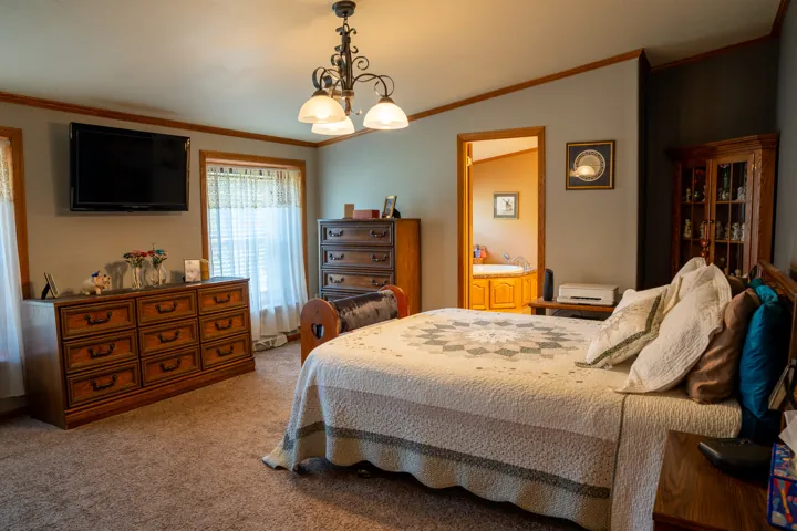 Bedroom with large windows