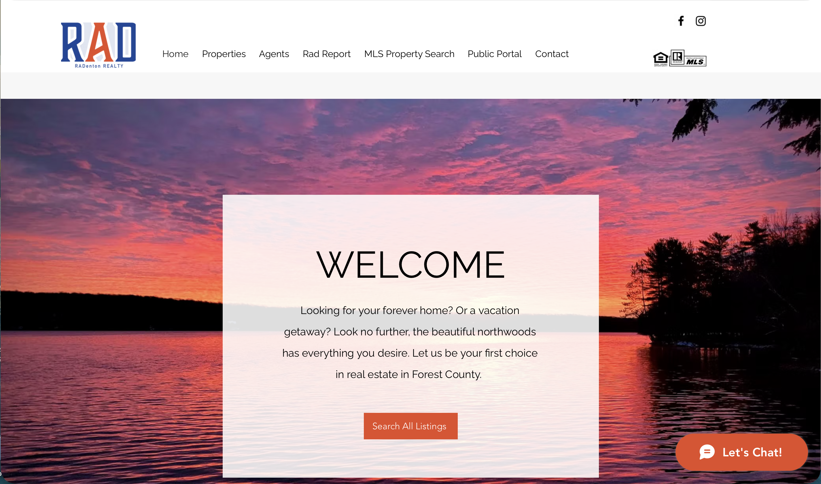 Preview of the RADenton Realty website